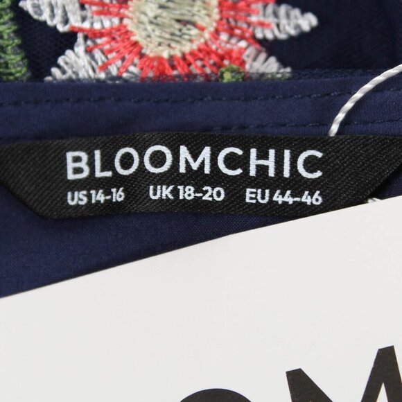 Bloomchic Embroidered Mesh Crochet Gathered Blouse - 14/16 1X - NWT - Picture 10 of 13